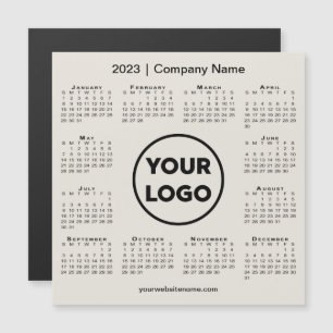 Logotipo moderno da empresa no calendário de 2023