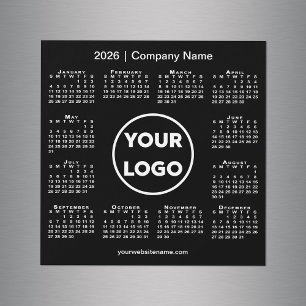 Logotipo moderno da empresa no calendário de 2026