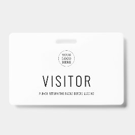 Logotipo Moderno Simples de Crachá de Visitante da
