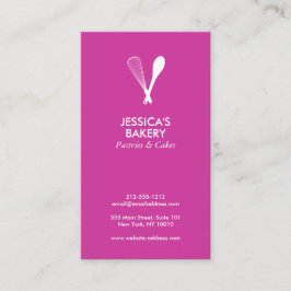 LOGOTIPO MODERNO WHISK & SPOON no BERRY Cartão de