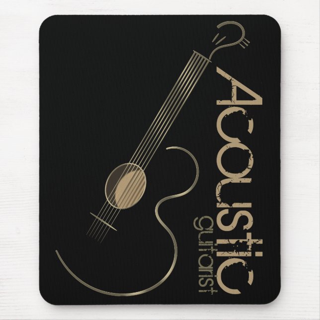 Logotipo Mousepad da guitarra acústica (Frente)