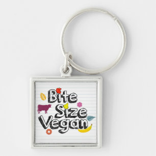 Logotipo novo do chaveiro do Vegan do tamanho da