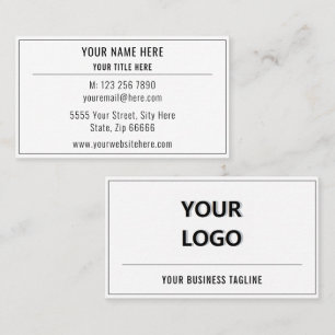 Logotipo personalizado Cartão de visita Design mo
