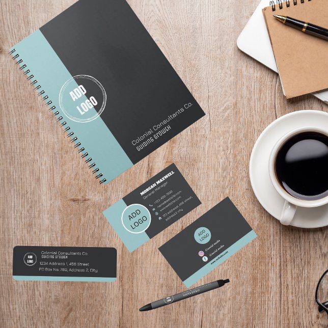 Logótipo personalizado cartão de visita minimalist (Office Stationaries)