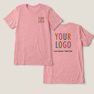 Logotipo Personalizado da Camisa T Rosa Premium Un