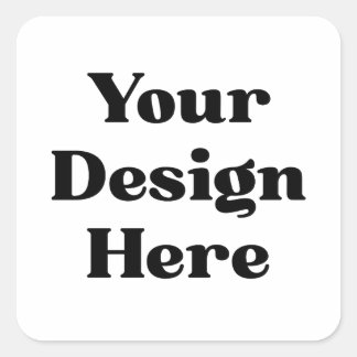Logotipo Personalizado da Empresa Adesivo Quadrado