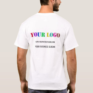 Logotipo personalizado da empresa e texto Camisa c