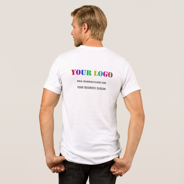 Logotipo personalizado da empresa e texto para sua (Verso completo)
