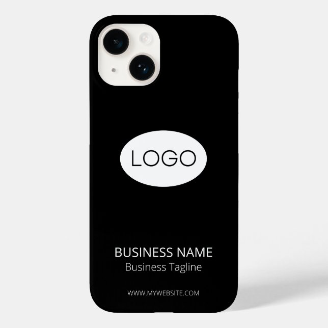 Logotipo personalizado de empresa, preto moderno (Verso)