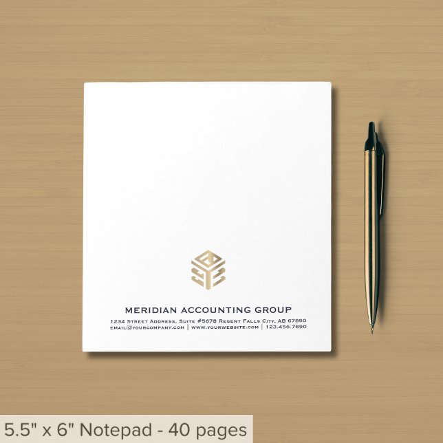 Logotipo Personalizado do Bloco de Notas de Negóci (Criador carregado)