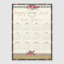 Logotipo Personalizado do Calendário Magnético do