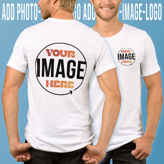 Logotipo personalizado do Design frontal e traseir (Front and Back Design Custom Logo Personalized T-Shirt logo on back of shirt front back tshirts)