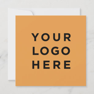 Logótipo personalizado e cartão de convite quadr
