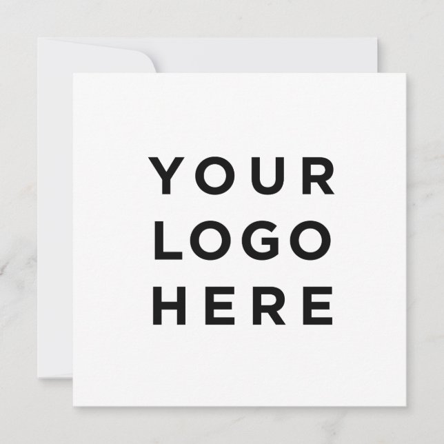 Logótipo personalizado e cartão de convite quadrad (Frente)