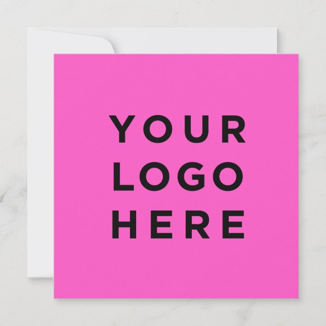 Logótipo personalizado e cartão de convite quadrad (Frente)