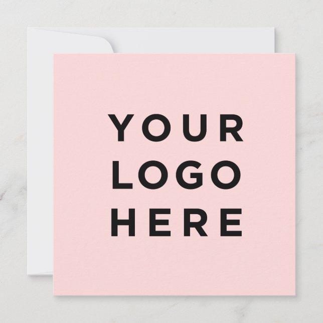 Logótipo personalizado e cartão de convite quadrad (Frente)