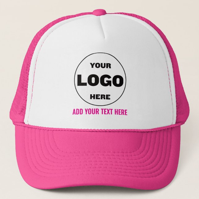 Logotipo Personalizado e Texto do Trucker - Boné R (Frente)