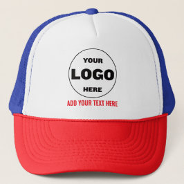 Logotipo Personalizado e Texto do Trucker - Bonés