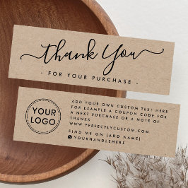 Logotipo personalizado Elegante obrigado Kraft voc