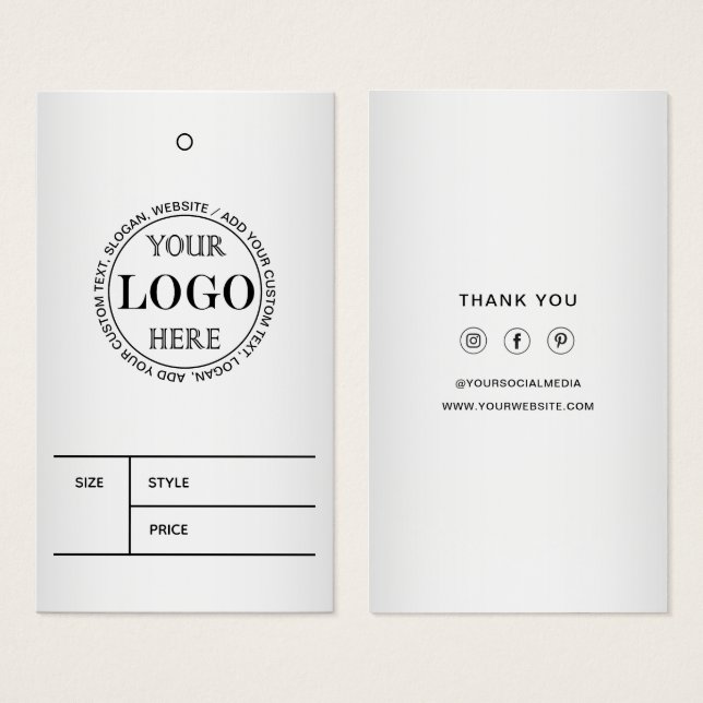 Logotipo Personalizado Em Segundo Plano Da Cinza D (Frente & Verso)