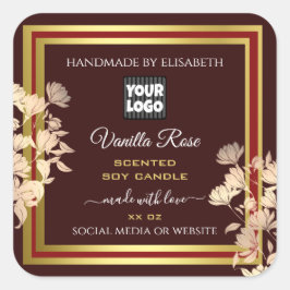 Logotipo Personalizado Etiquetas de Produto Floral