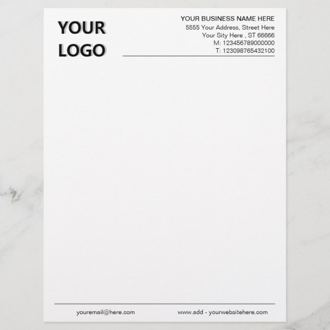 Logotipo Personalizado Exemplo de Papel Timbrado d (Frente)