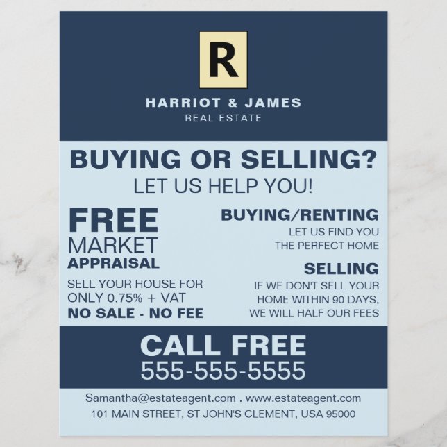 Logotipo Personalizado, Imobilizador, Folheto do A (Frente)