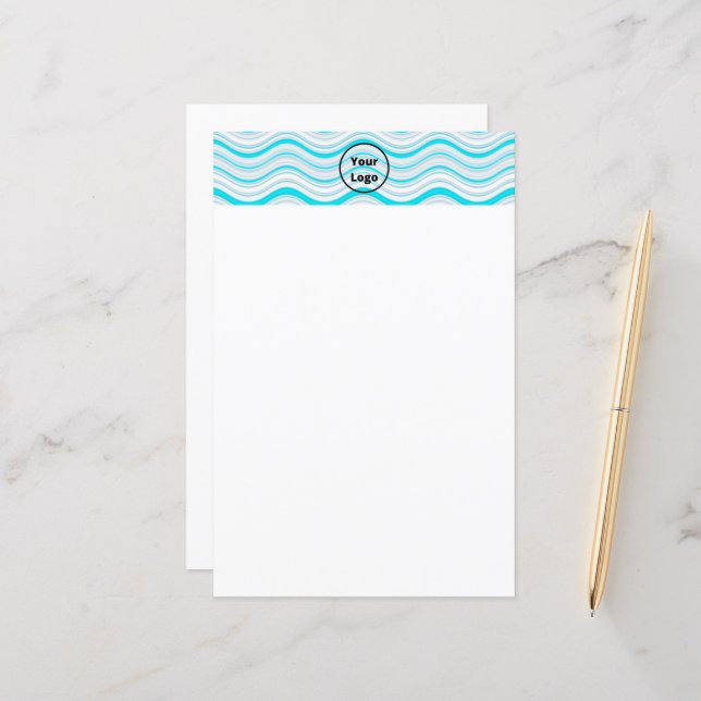 Logótipo personalizado, listras brancas e azuis (Frente/Verso In Situ)