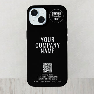 Logotipo Personalizado na Parte de Trás Código QR