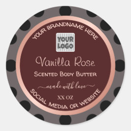 Logotipo personalizado Pontos de etiquetas de enca