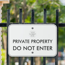 Logotipo Personalizado Propriedade Privada Não Ent