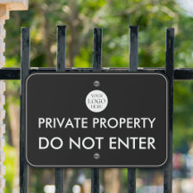 Logotipo Personalizado Propriedade Privada Não Ent