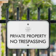 Logotipo Personalizado Propriedade Privada Não Inv