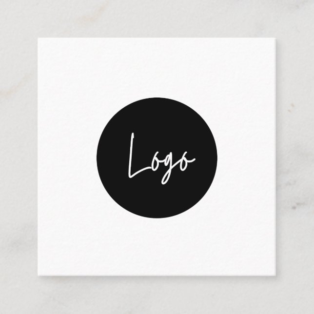 Logotipo personalizado simples cartão de visita de (Frente)