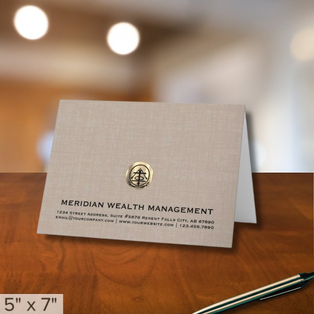 Logotipo personalizável Cartão de Nota (Criador carregado)