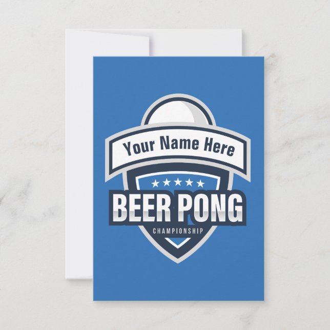 Logotipo personalizável do Beer Pong (Frente)