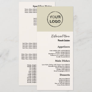 Logotipo Pessoal, Menu Slimline de Restaurante