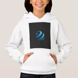 logotipo preto e azul com uma onda nele