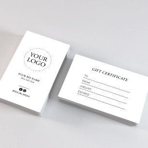 Logotipo Preto e Branco Moderno Certificado de Pre