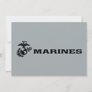 Logotipo preto empilhado do USMC