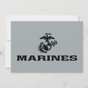 Logotipo preto empilhado do USMC