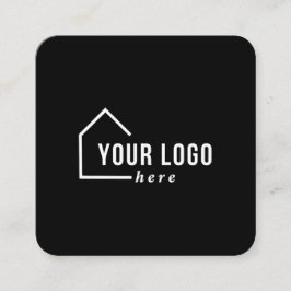 Logotipo Preto Imobiliário Foto QR Code Cartão de