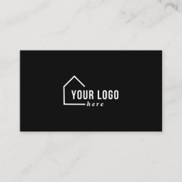 Logotipo Preto Imobiliário Foto QR Code Cartão de