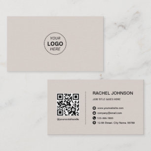 Logotipo profissional Código QR Cartão de visita m