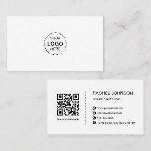 Logotipo profissional Código QR Cartão de visita m