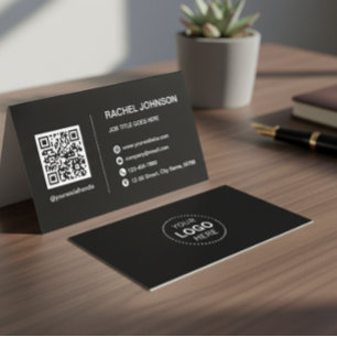 Logotipo profissional Código QR Cartão de visita m