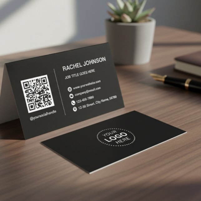 Logotipo profissional Código QR Cartão de visita m (Criador carregado)
