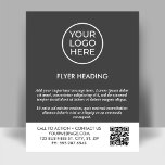 Logotipo profissional Código QR Folheto de Modelo<br><div class="desc">Logotipo profissional Código QR Folheto de Modelo comercial na cinza. Esse modelo personalizável foi projetado para atender às suas necessidades exclusivas de informações de negócios. Perfeito para mostrar o logotipo da sua empresa, um código de QR para direcionar seus clientes a recursos informativos, promoções ou qualquer outro site de sua...</div>