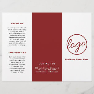 Logotipo profissional Simples Folheto de Triplicaç