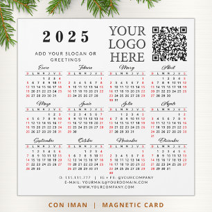 Logotipo QR Código Espanhol 2025 Calendário Comerc
